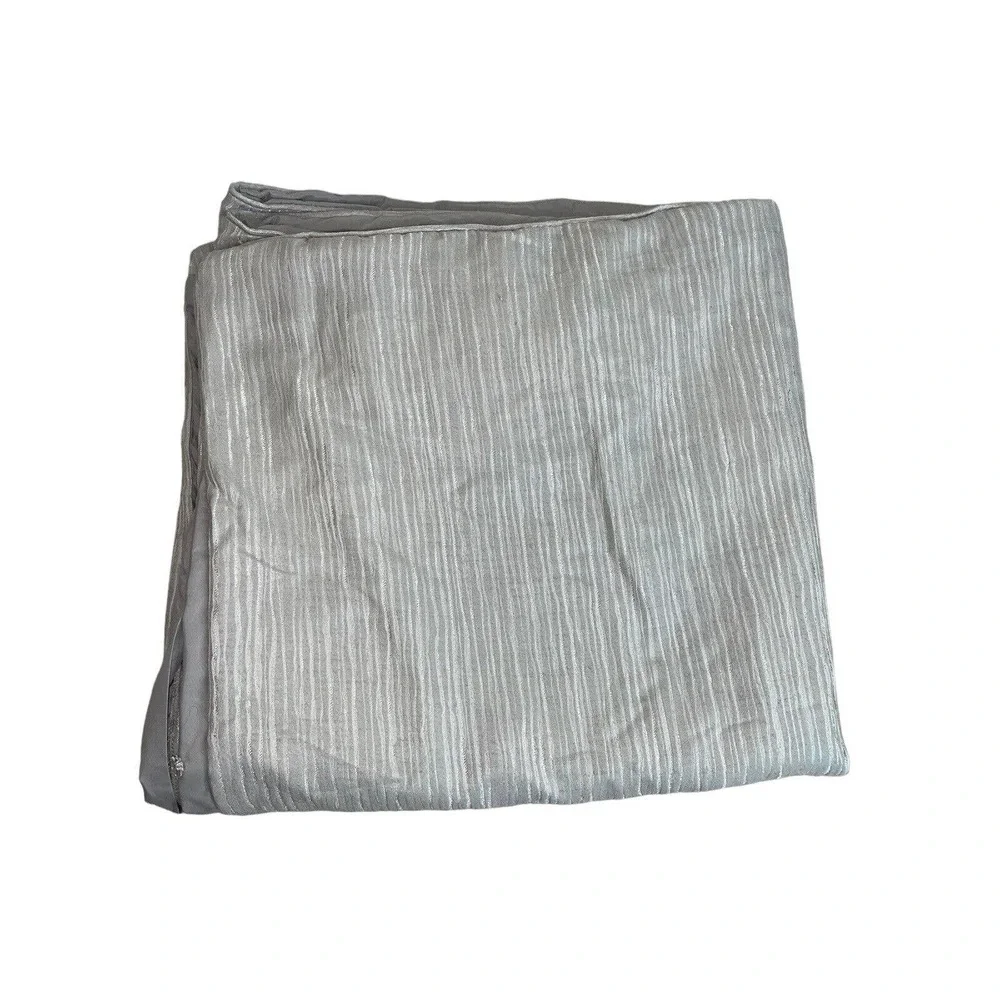 Queen Simply Vera Vera Wang Duvet Cover & 2 Standard Shams Silver Shimmer Gray